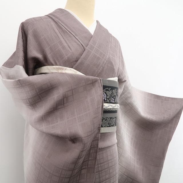 新品 夏単衣 縦暈し“創作着物でお洒落度100%！”仕付け糸付 付下げ 6645