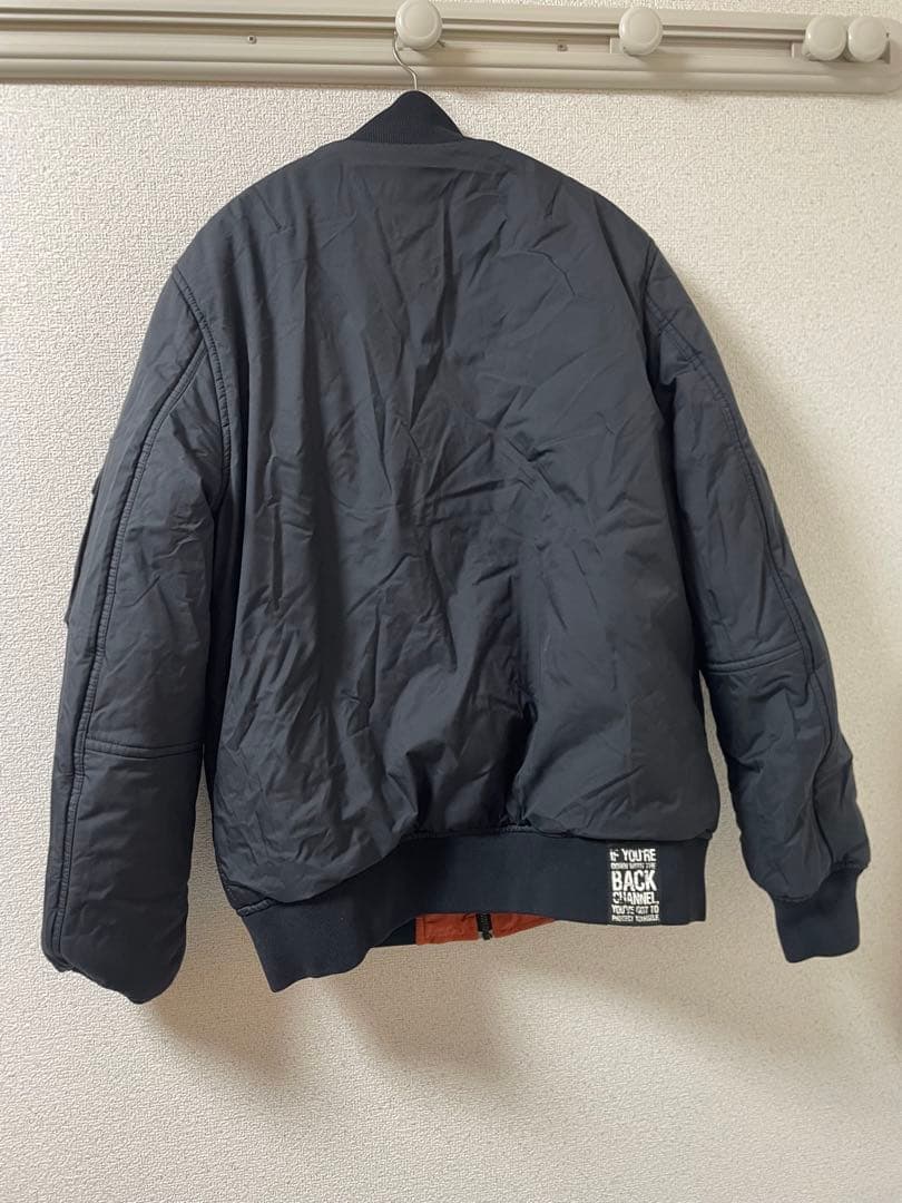 【駿 古見】オレンジ MA-1 フライトジャケット　リバーシブル