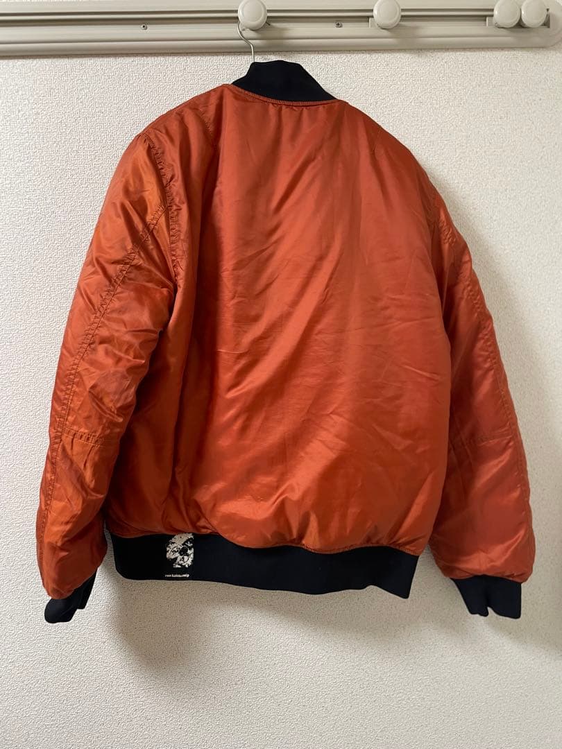【駿 古見】オレンジ MA-1 フライトジャケット　リバーシブル
