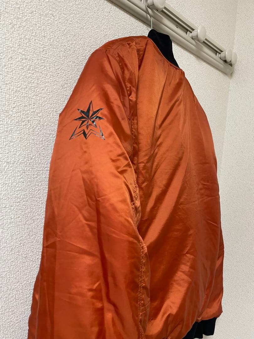 【駿 古見】オレンジ MA-1 フライトジャケット　リバーシブル