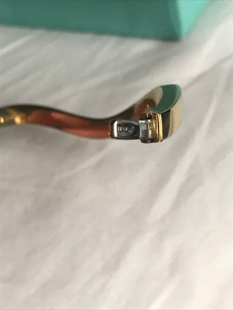 ティファニー　ウェーブバングル　ブレスレット　k18 18金 18k