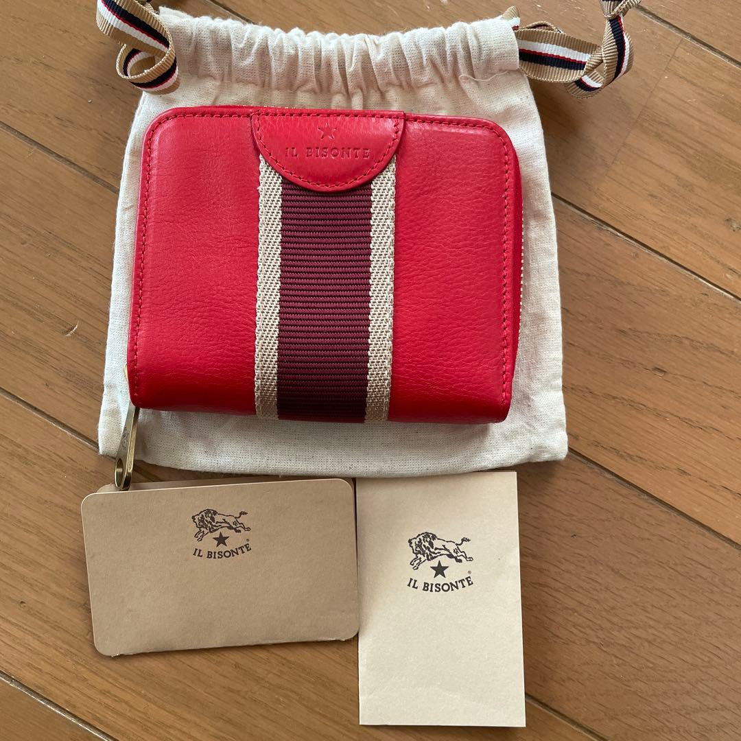 新品未使用　イルビゾンテ　ソラリア　二つ折り財布　赤
