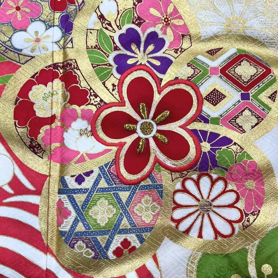 ≪早い者勝ち≫【美品】 振袖 正絹 古典柄 成人式 単品 白 S*110 ●