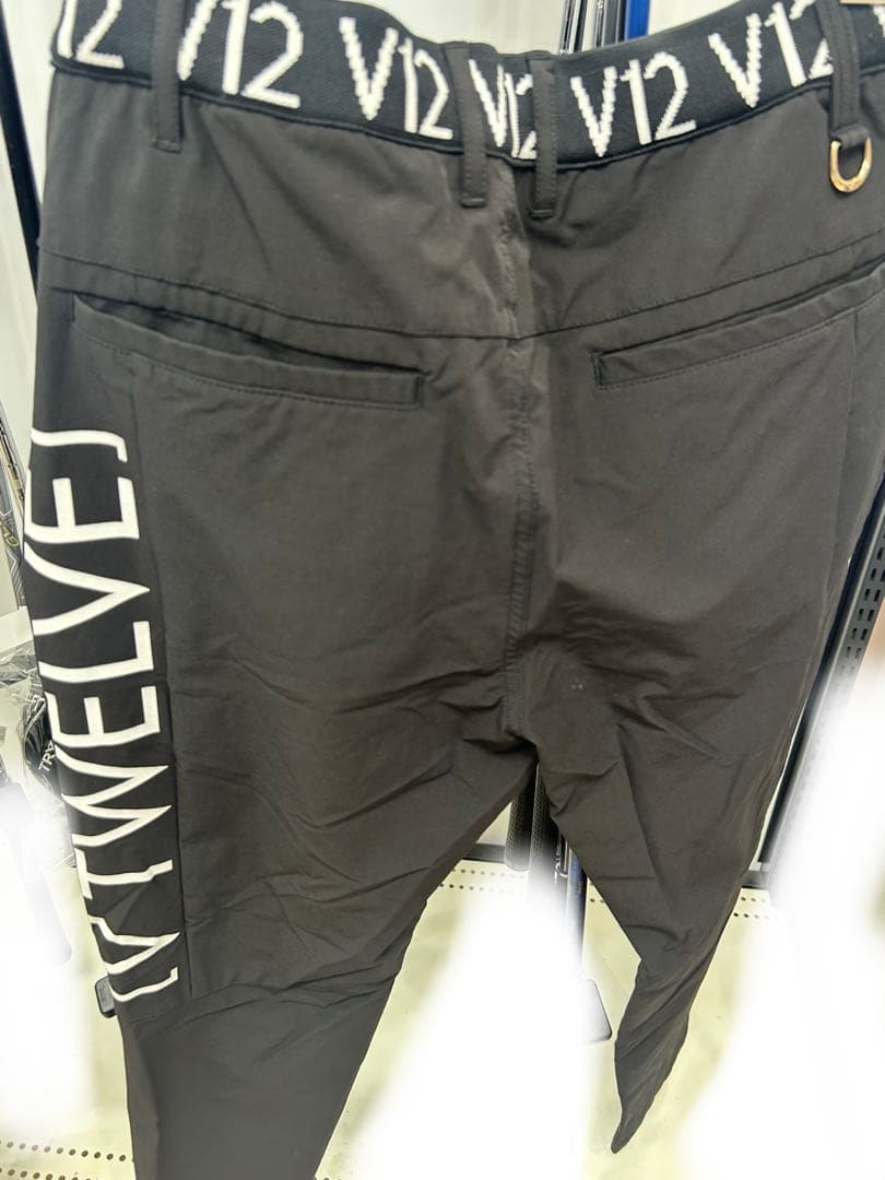 V12 ゴルフパンツ 黒 メンズ