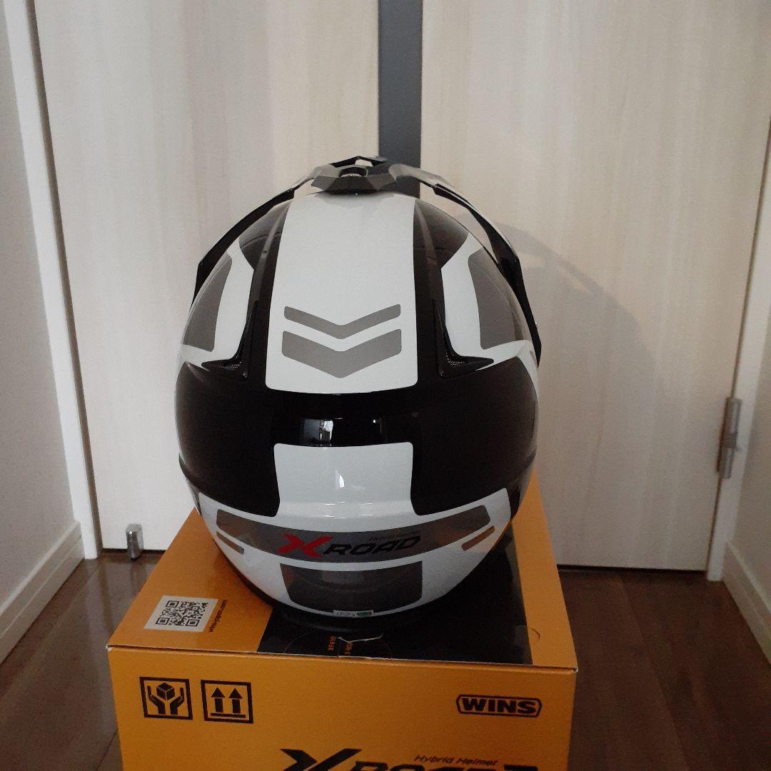 WINS X ROAD3 フルフェイスヘルメット ブラック/ホワイト Lサイズ