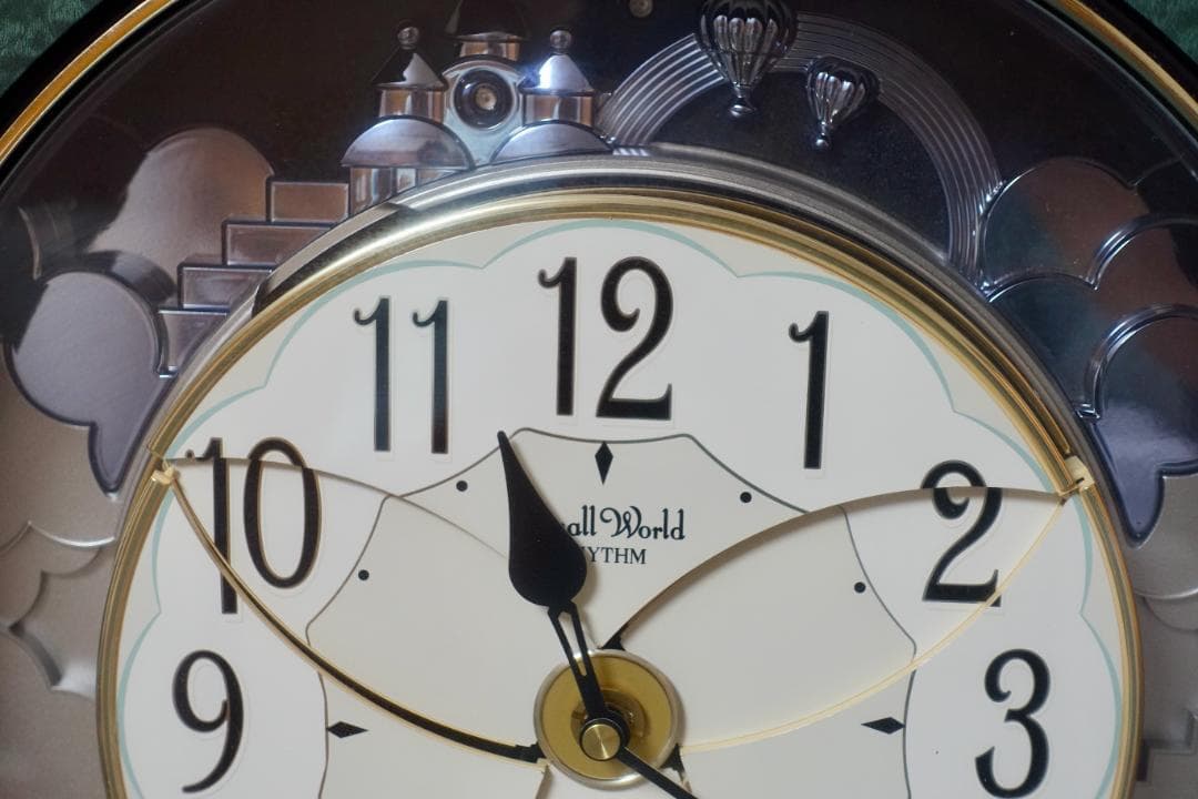 RHYTHM スモールワールド からくり時計 4MN452RH 電波時計