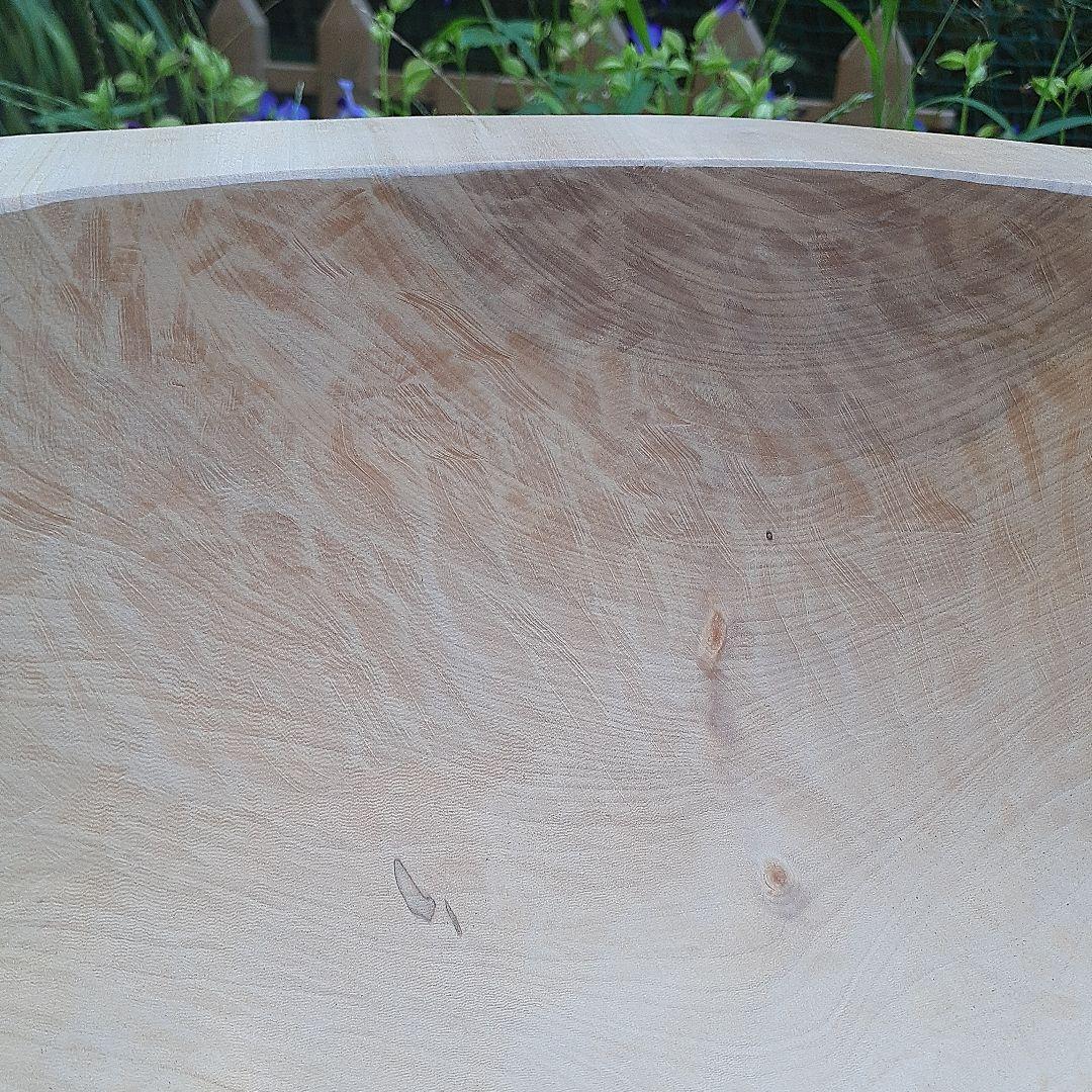 大きなこね鉢　くり貫き　天然木　外径50cm　重さ３kg