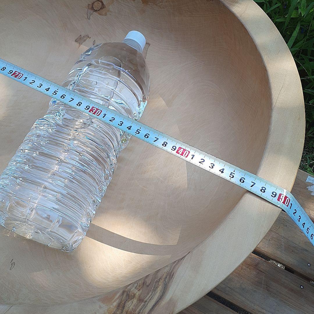大きなこね鉢　くり貫き　天然木　外径50cm　重さ３kg