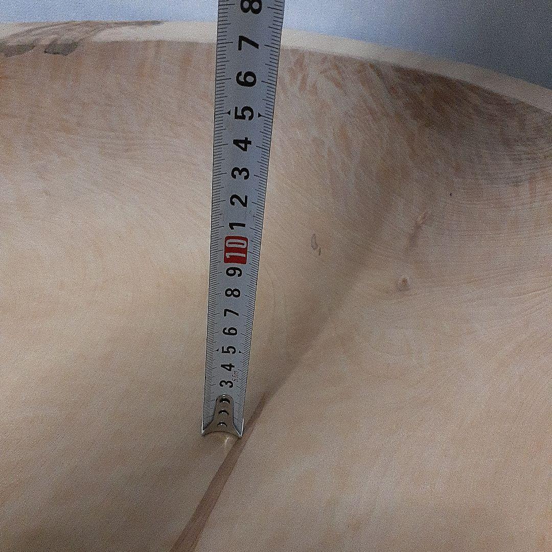 大きなこね鉢　くり貫き　天然木　外径50cm　重さ３kg