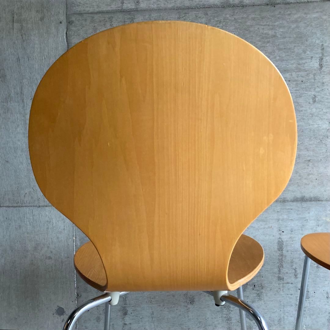 ダイニングチェア スタッキングチェア カフェ 木製 曲げ木 洋風 2脚セット