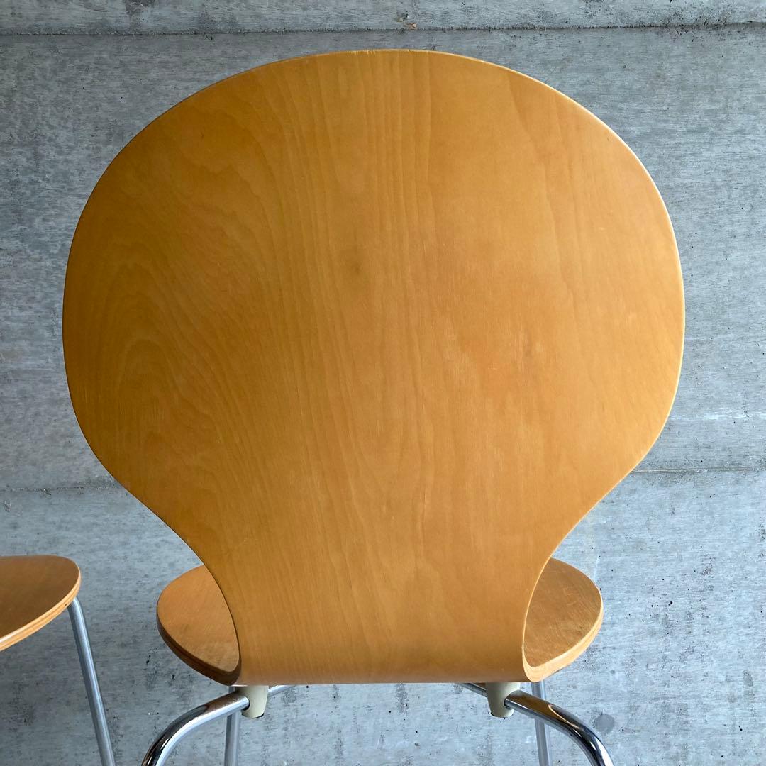 ダイニングチェア スタッキングチェア カフェ 木製 曲げ木 洋風 2脚セット