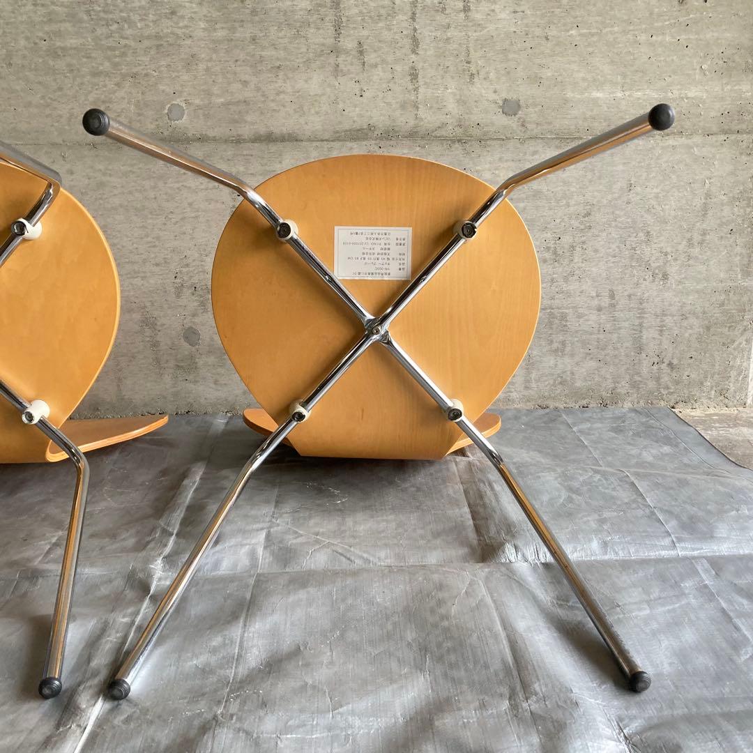 ダイニングチェア スタッキングチェア カフェ 木製 曲げ木 洋風 2脚セット