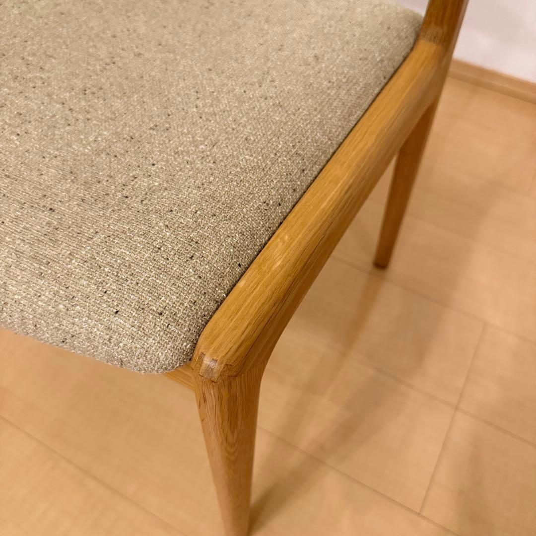 美品 シキファニチア ユナセミアームチェア ダイニングチェア 椅子 日本製 ②