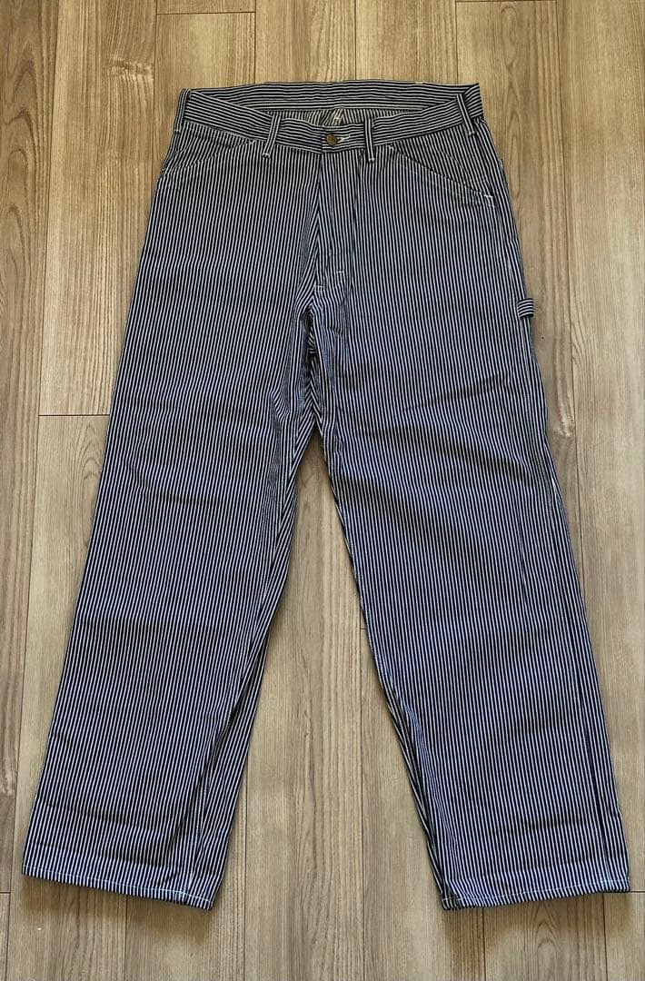 Lee ストライプ ワークパンツ L LM7288 ペインター　ヒッコリー