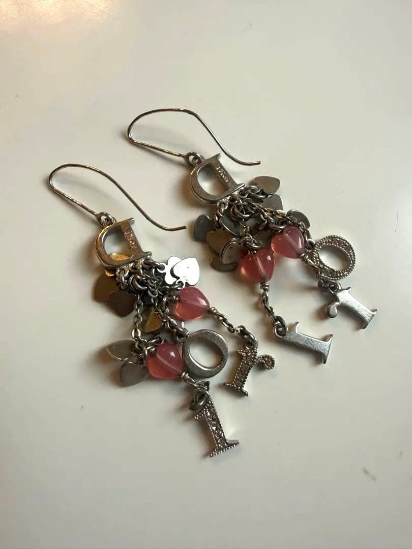 【中古】*⭐︎Christian Dior ディオール ピアス ロゴ ハート⭐︎*