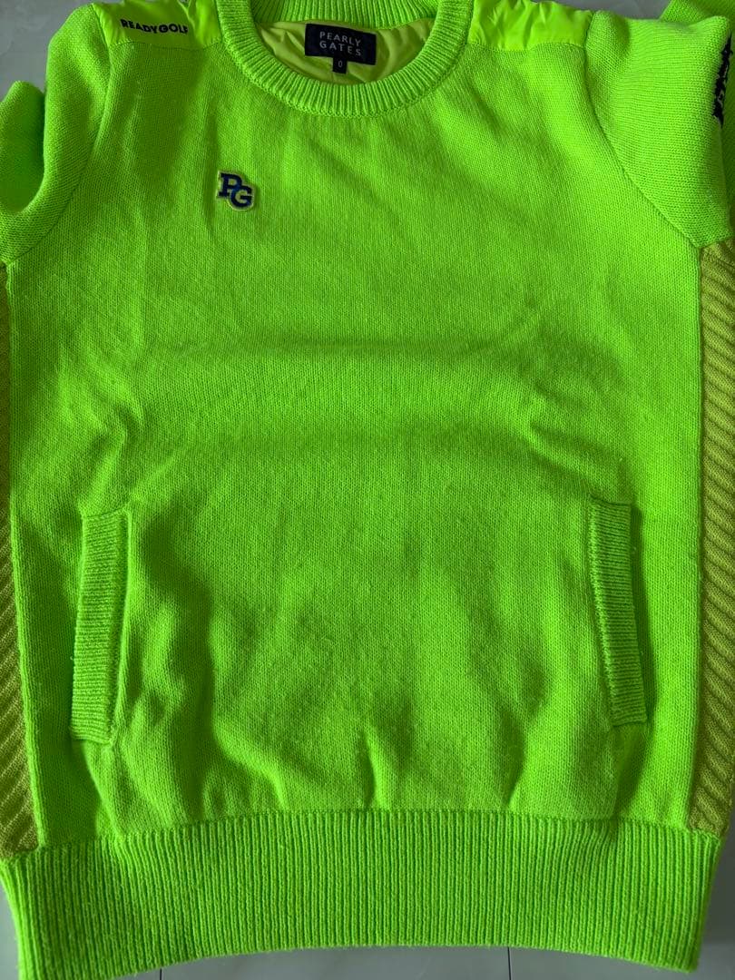 ⭐︎PEARLY GATES ☆ アウター 蛍光イエロー ナイロンセーター