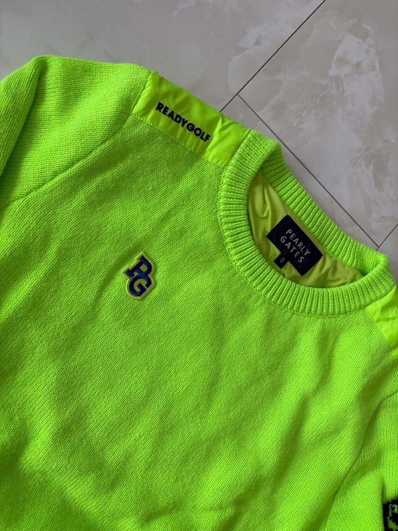 ⭐︎PEARLY GATES ☆ アウター 蛍光イエロー ナイロンセーター