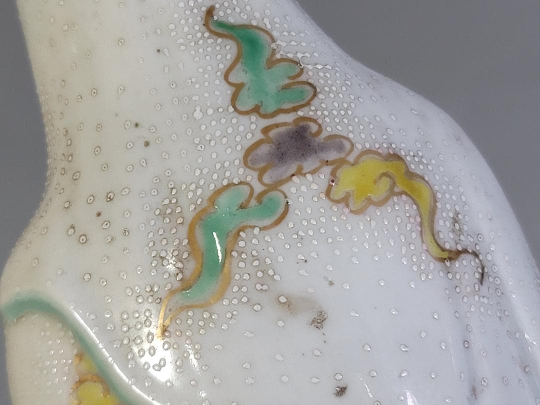 DT682 陶製 色絵 観音菩薩像