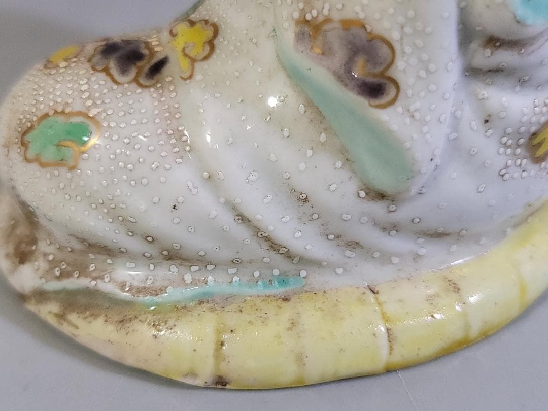 DT682 陶製 色絵 観音菩薩像