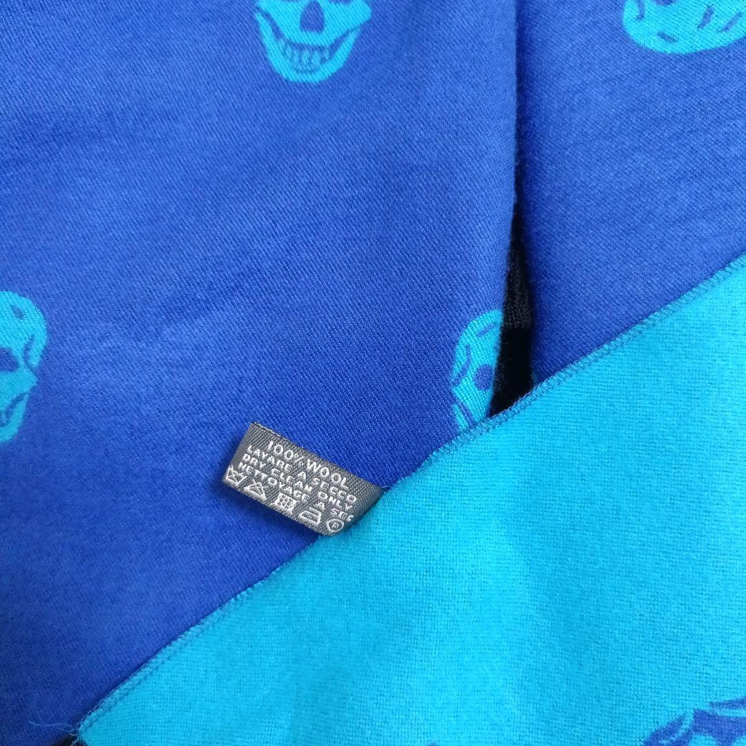 美品ALEXANDER McQUEEN スカル柄大判マフラー　ストール　ウール