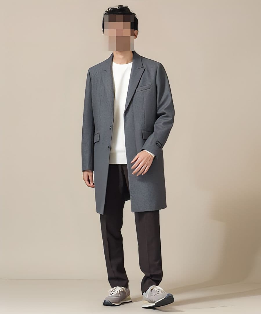 NANO universe【美品】《WEB限定》メルトンチェスターコート