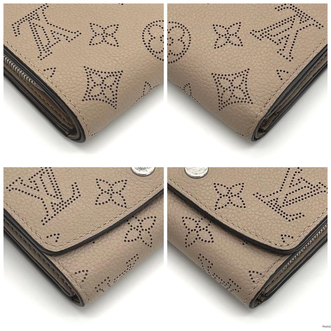 【新型IC】ルイヴィトン マヒナ イリス コンパクト 二つ折り財布 ガレ