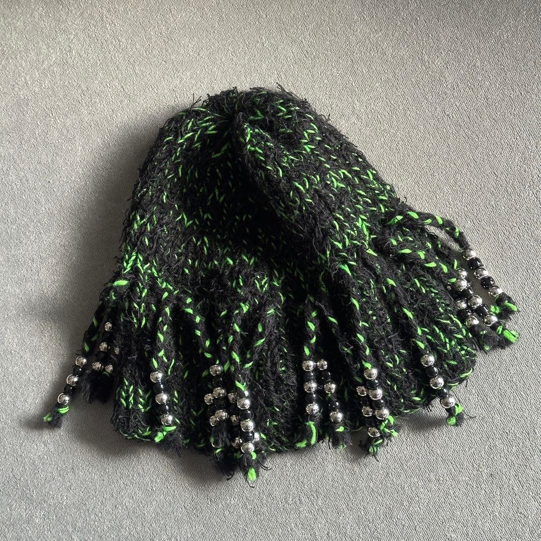 Oodeco タッセルビーニー ニット帽 LEX CFN MALIK 着用