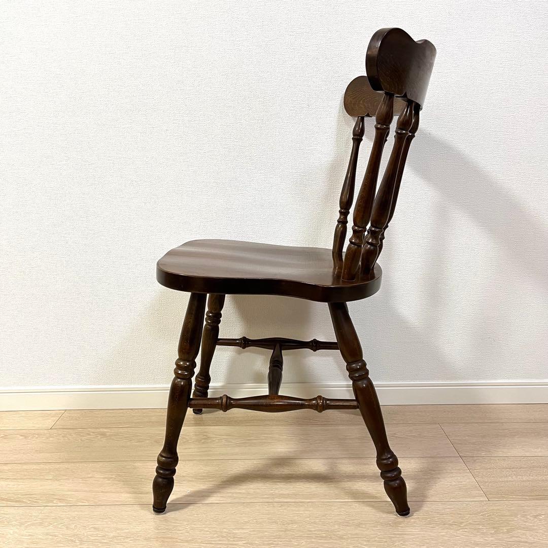 て51【柏木工】ウィンザーチェア 木製ダイニングチェア 無垢 ビンテージ