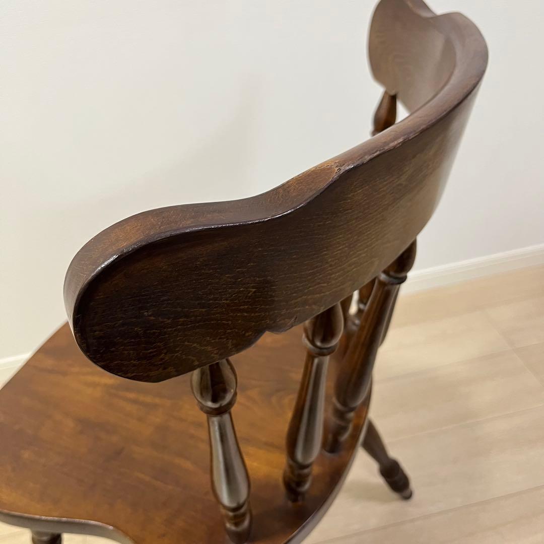 て51【柏木工】ウィンザーチェア 木製ダイニングチェア 無垢 ビンテージ