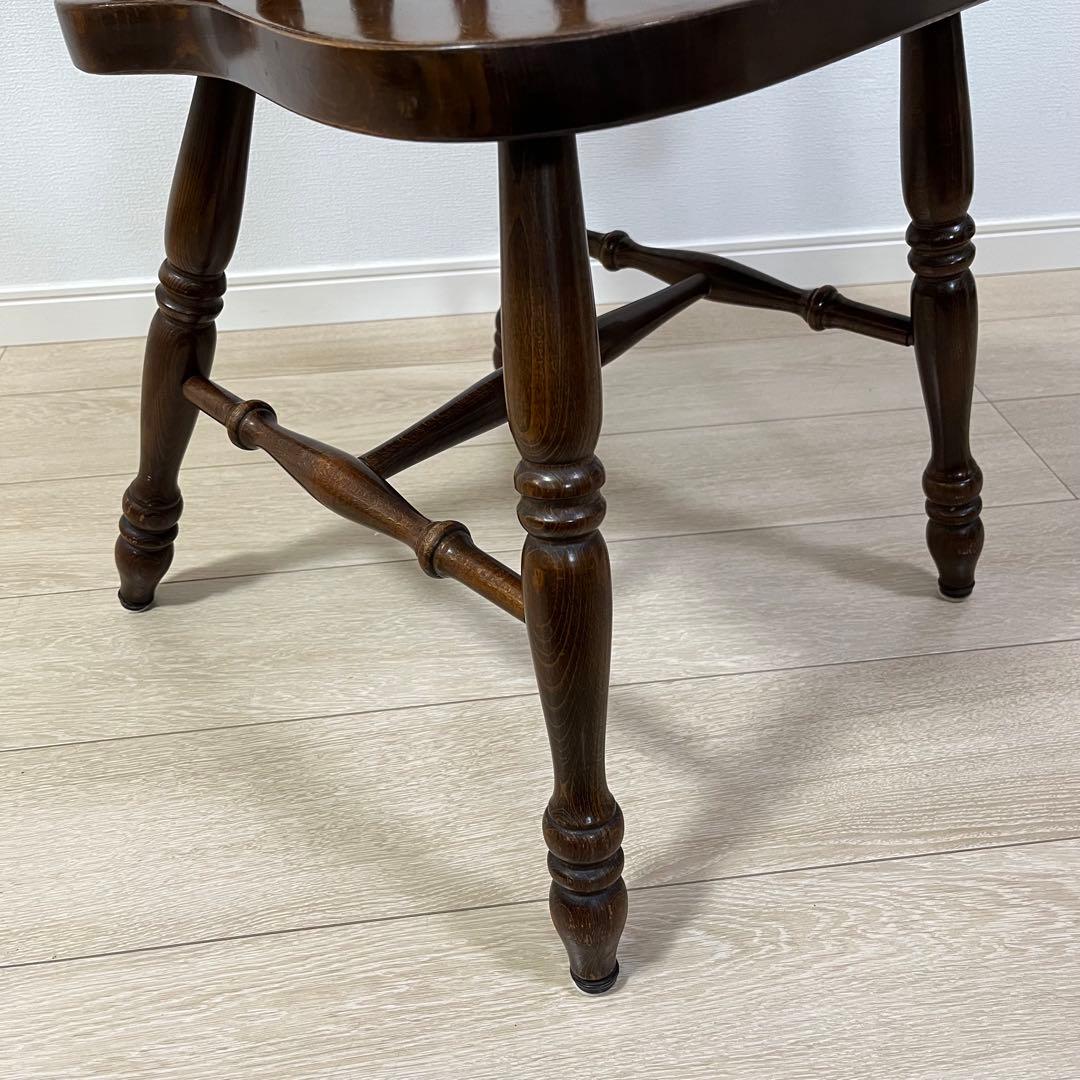 て51【柏木工】ウィンザーチェア 木製ダイニングチェア 無垢 ビンテージ