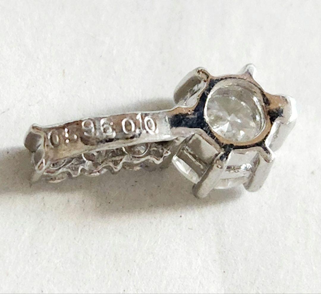 pt ダイヤモンド ペンダントトップ 0.595ct・0.10ct