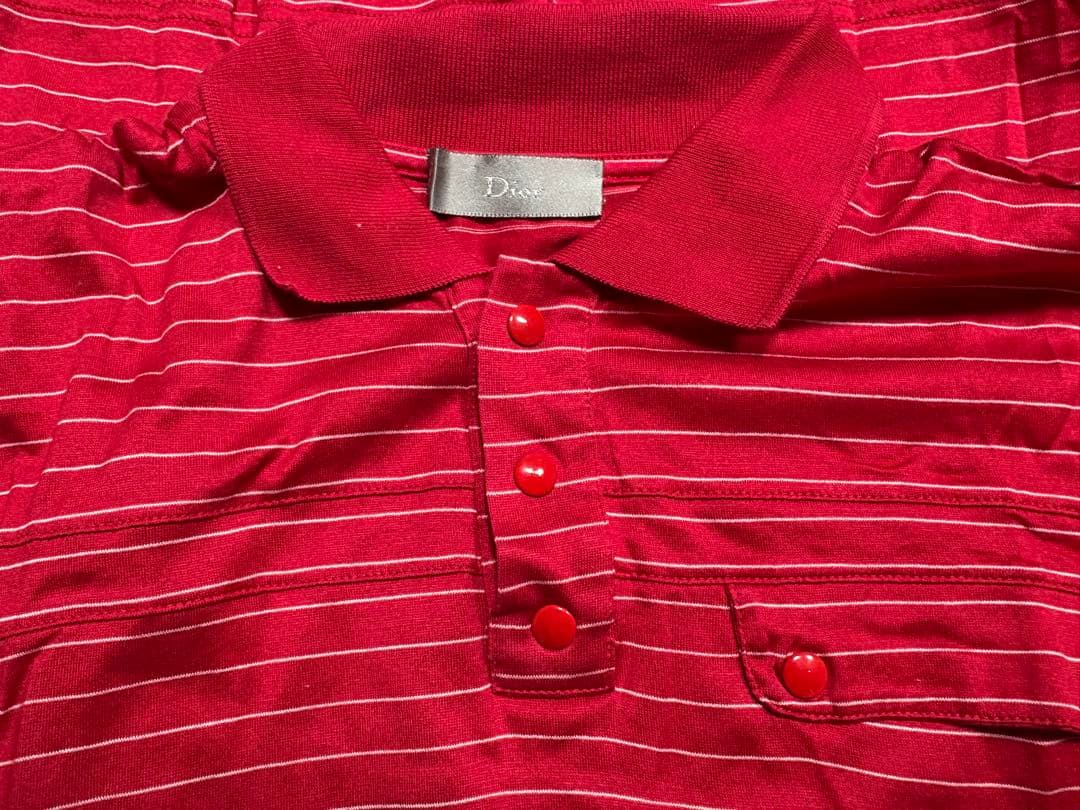 07SS Dior HOMME Hedi Slimane ボーダーポロシャツ