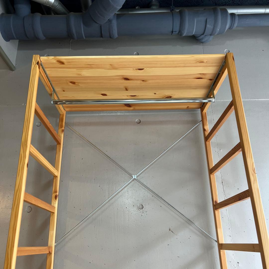 美品★無印 パイン材ユニットシェルフ・ワードローブ 追加棚板付