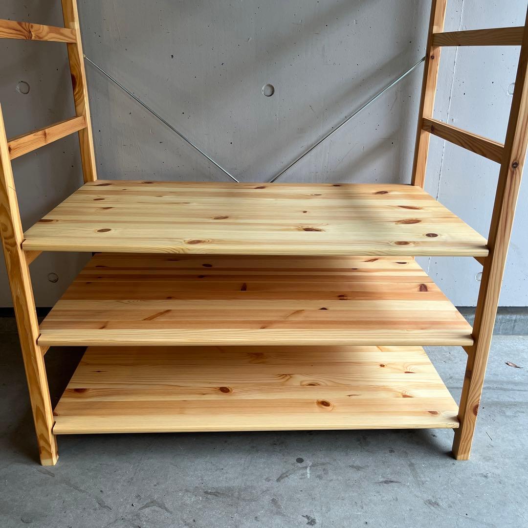 美品★無印 パイン材ユニットシェルフ・ワードローブ 追加棚板付