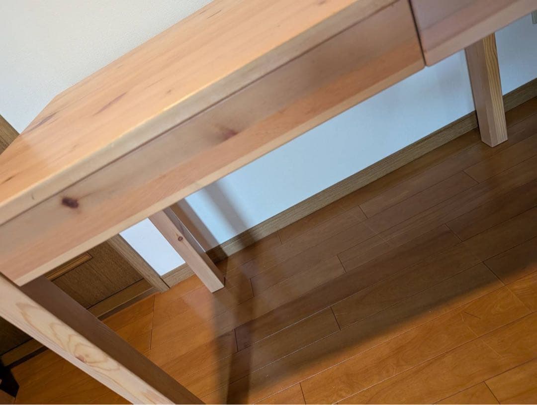 【送料込】無印良品 MUJI 木製デスク パイン材 学習机 テーブル 木製家具