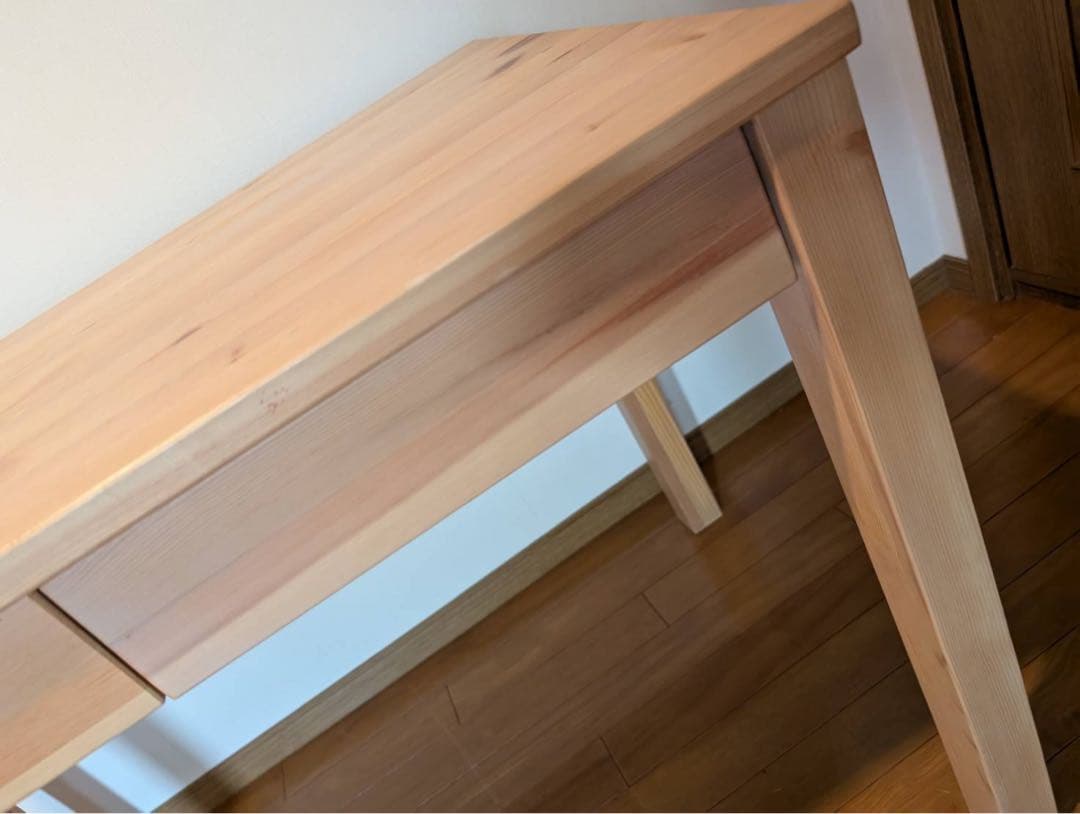 【送料込】無印良品 MUJI 木製デスク パイン材 学習机 テーブル 木製家具