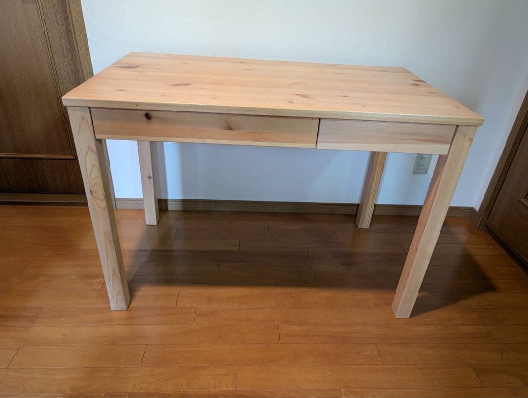 【送料込】無印良品 MUJI 木製デスク パイン材 学習机 テーブル 木製家具