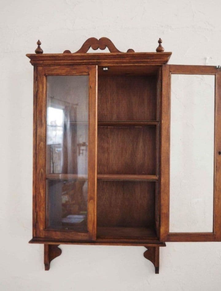 フランス　アンティーク　家具　ウォールキャビネット　キャビネット　棚　ブロカント