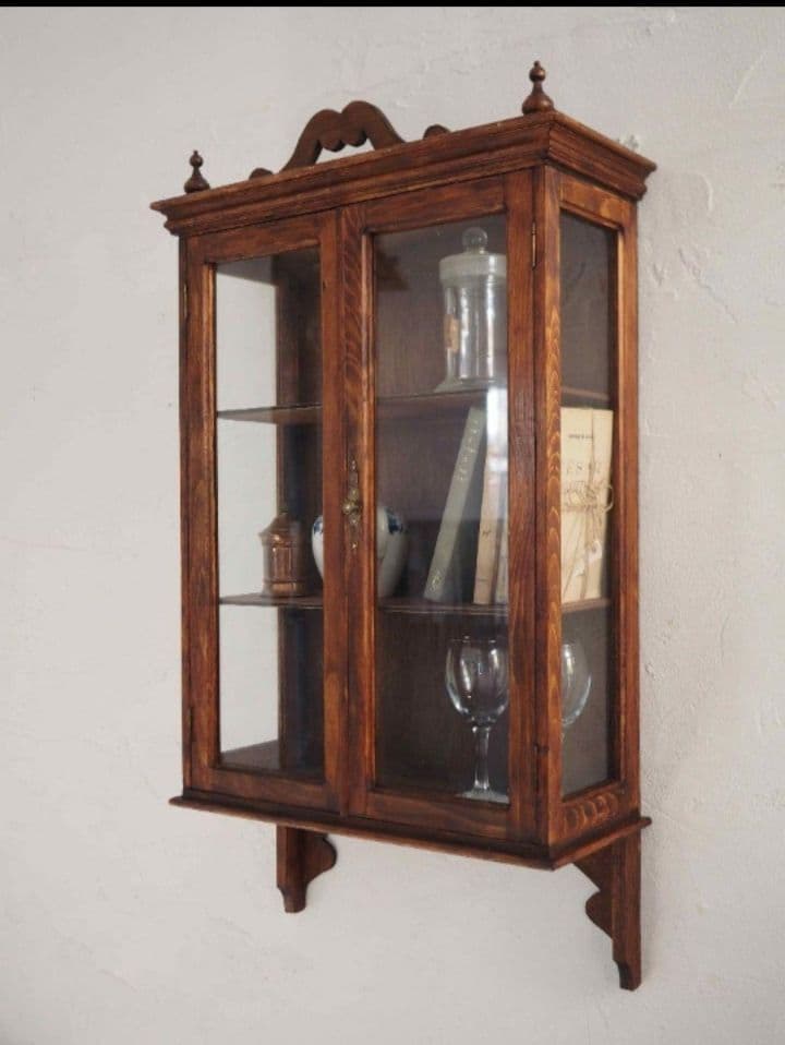 フランス　アンティーク　家具　ウォールキャビネット　キャビネット　棚　ブロカント