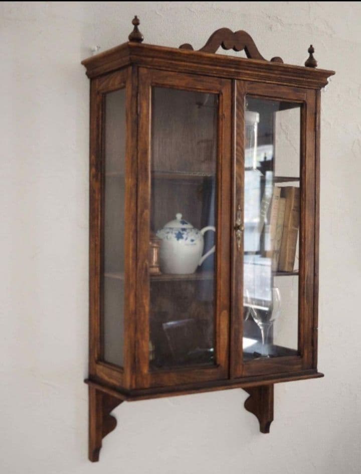 フランス　アンティーク　家具　ウォールキャビネット　キャビネット　棚　ブロカント