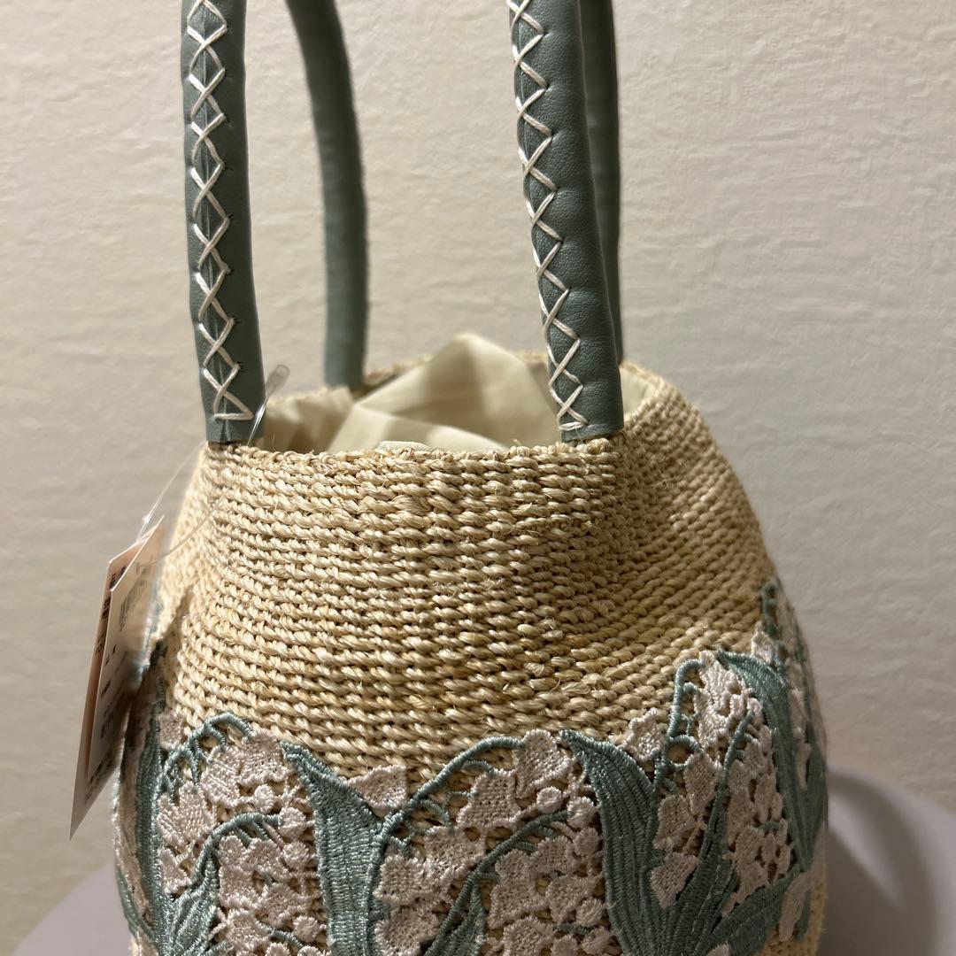 近沢レース　鈴蘭　かごバッグ　アバカかごバッグ／ラウンド 2025年完売品