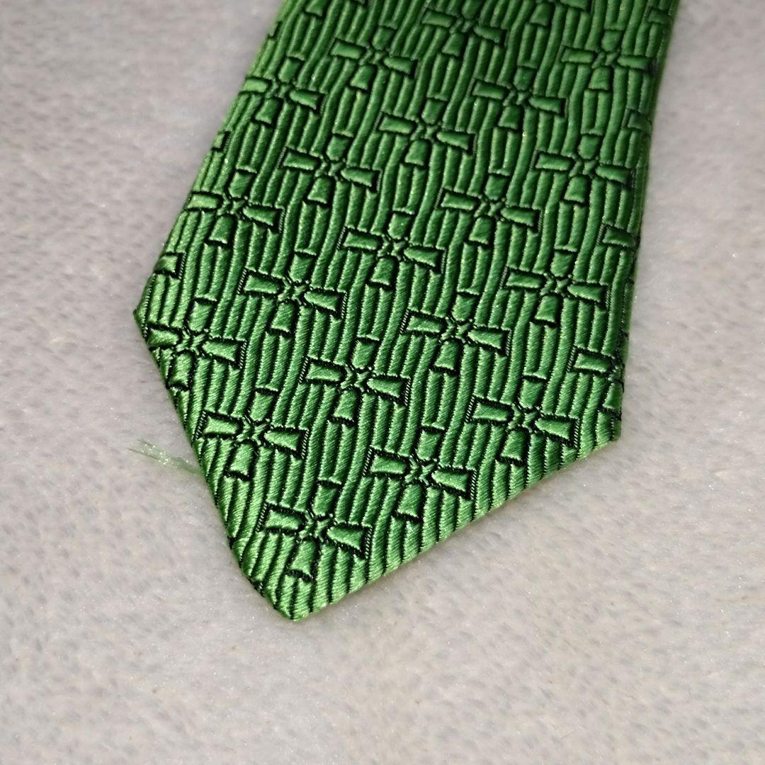 美品■コムデギャルソン　オムドゥ　ネクタイ　グリーン系　シルク100%