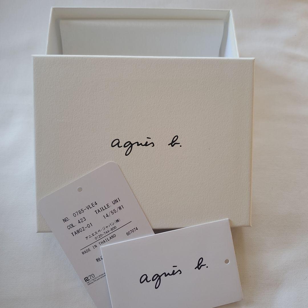agnes b. ライトブルー 三つ折り財布　箱付き美品