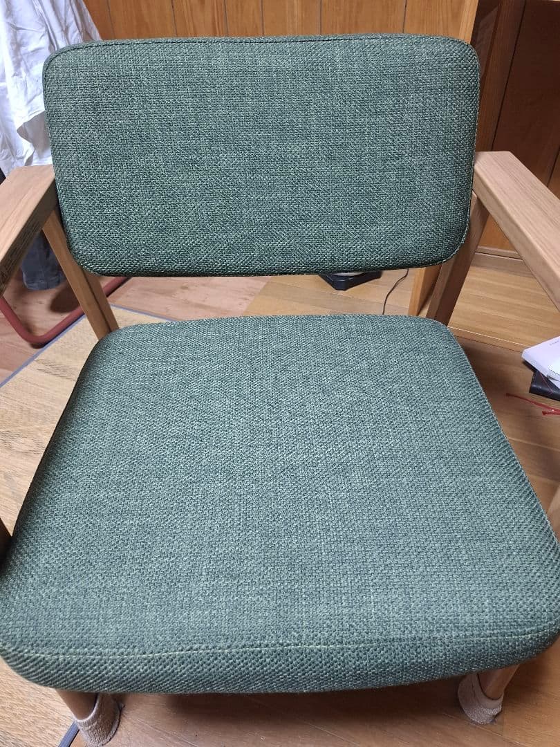 [期間限定 ]無印良品　木製アームチェア　グリーン