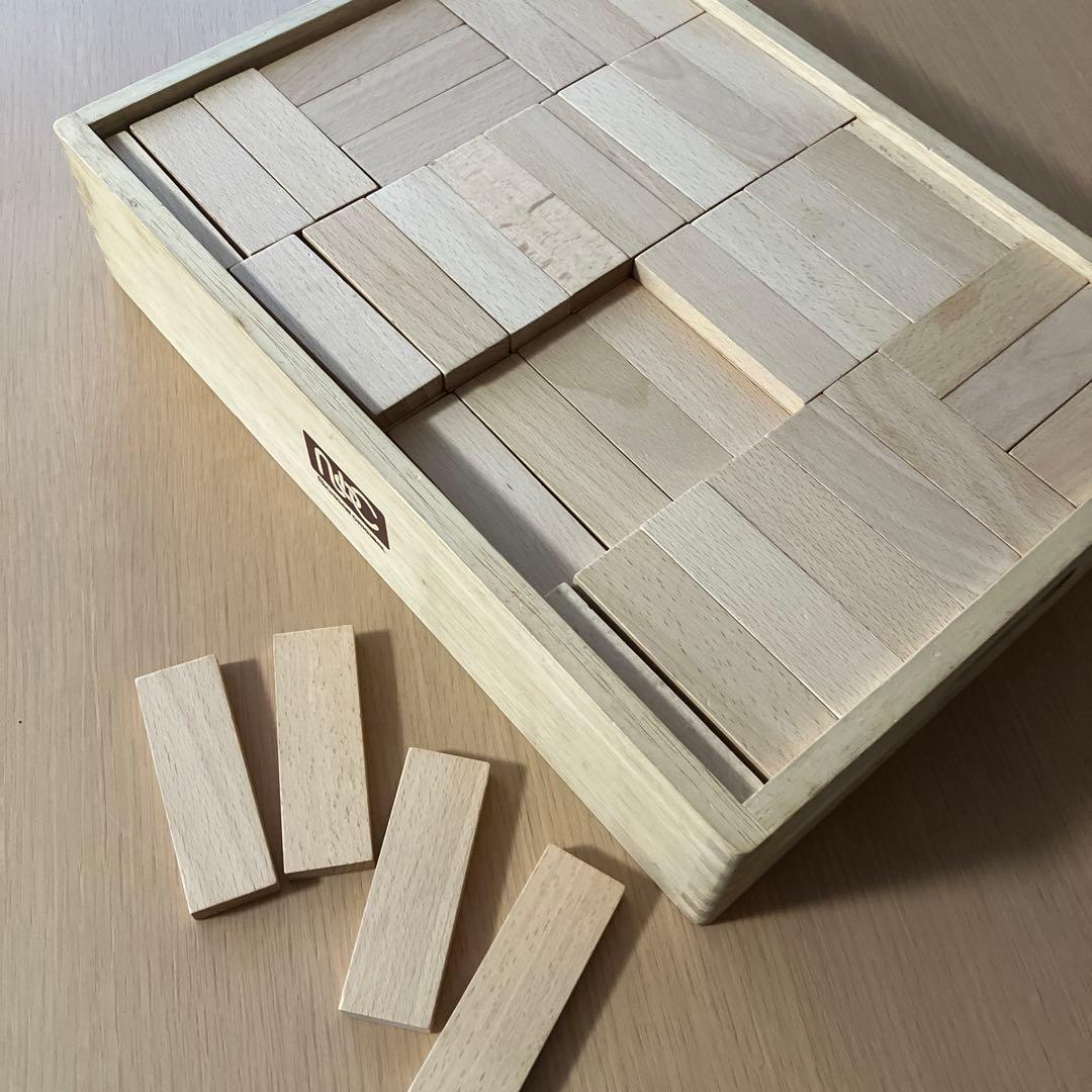 国立小学受験、受験塾の先生の合格アドバイス「無塗装つみき200ピース」日本製