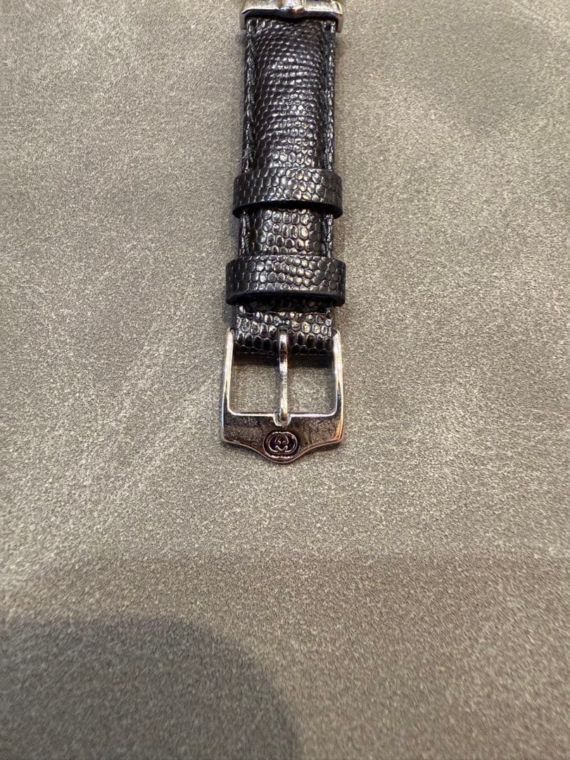 希少美品♡ GUCCI レザーベルト腕時計 ブラック　vintage ウォッチ