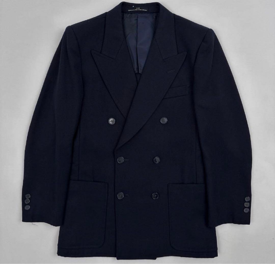 美品セットアップ ダブルスーツ テーラードジャケット メンズ ビンテージ 成人式