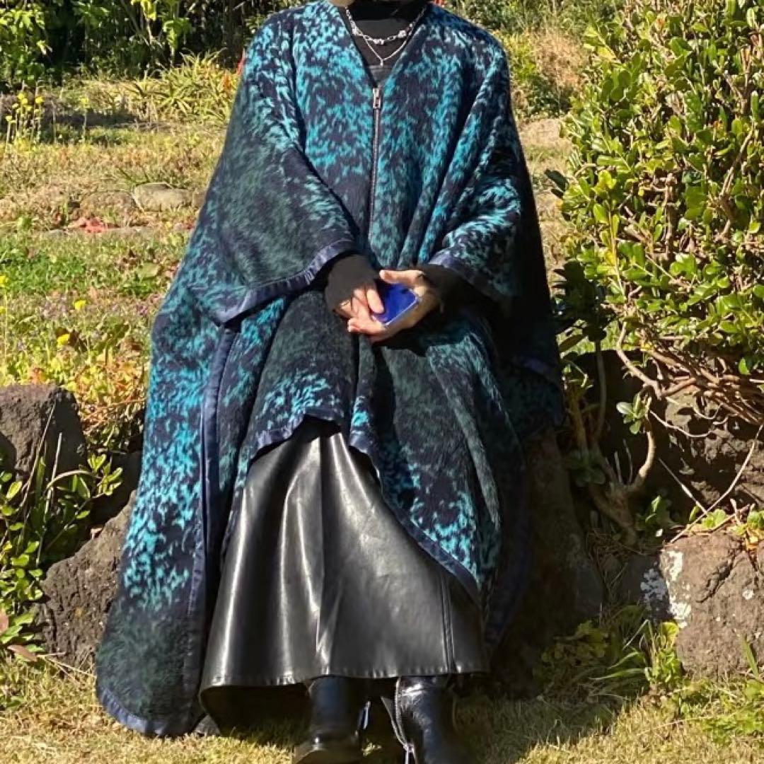 メゾンマルジェラ　レオパード　ポンチョ　ファーコート