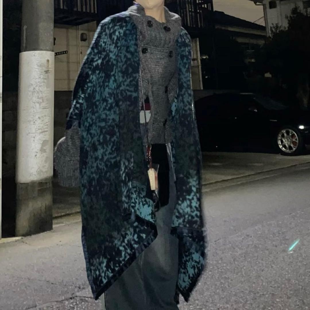 メゾンマルジェラ　レオパード　ポンチョ　ファーコート