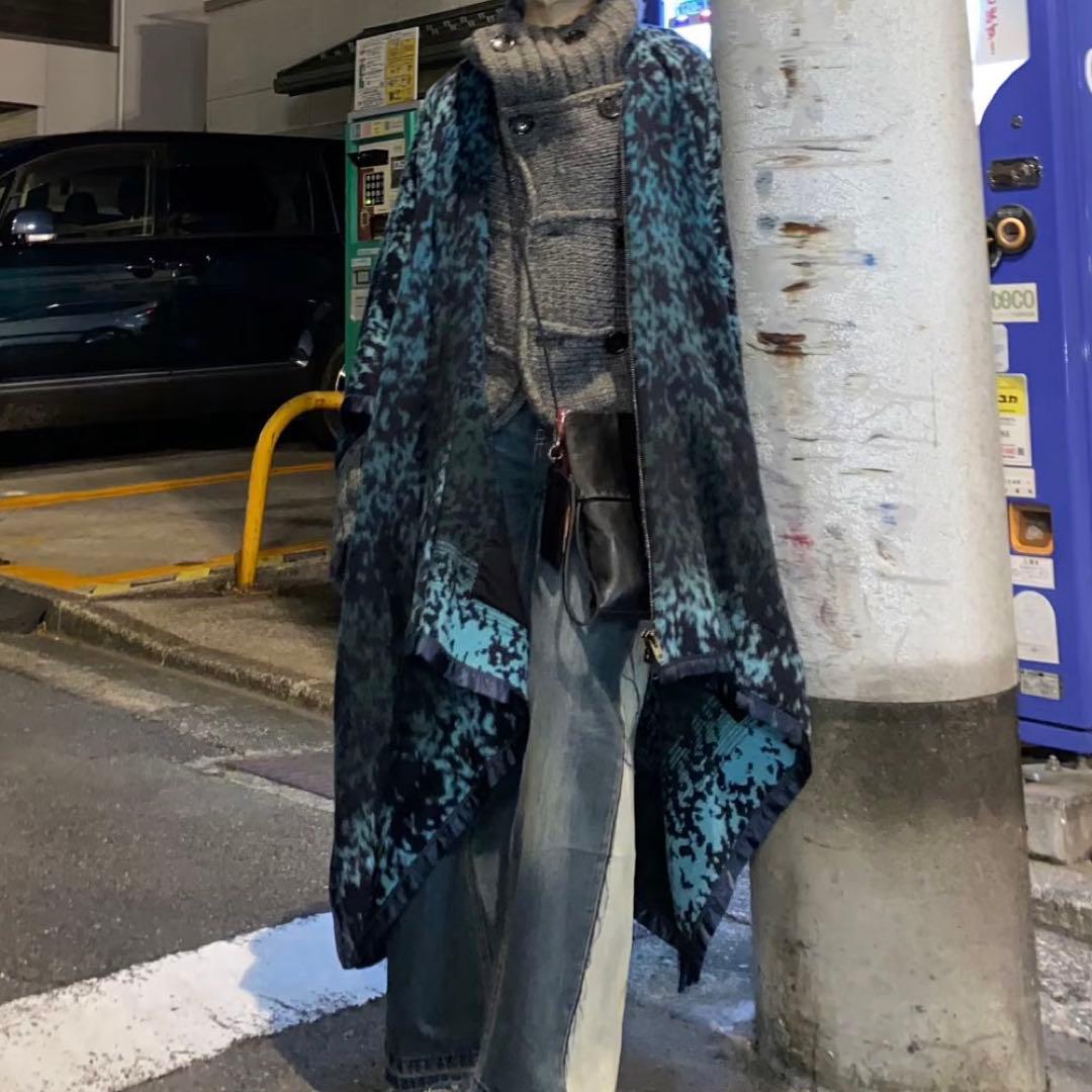 メゾンマルジェラ　レオパード　ポンチョ　ファーコート